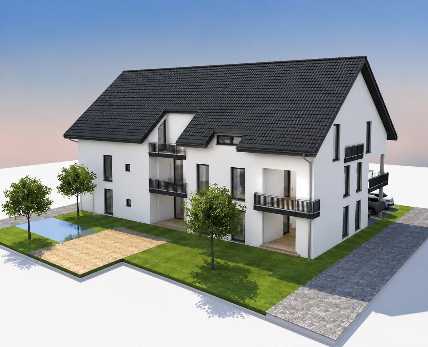 Neubauprojekt: Eigentumswohnungen KFW 40 mit QNG in der Südstadt
