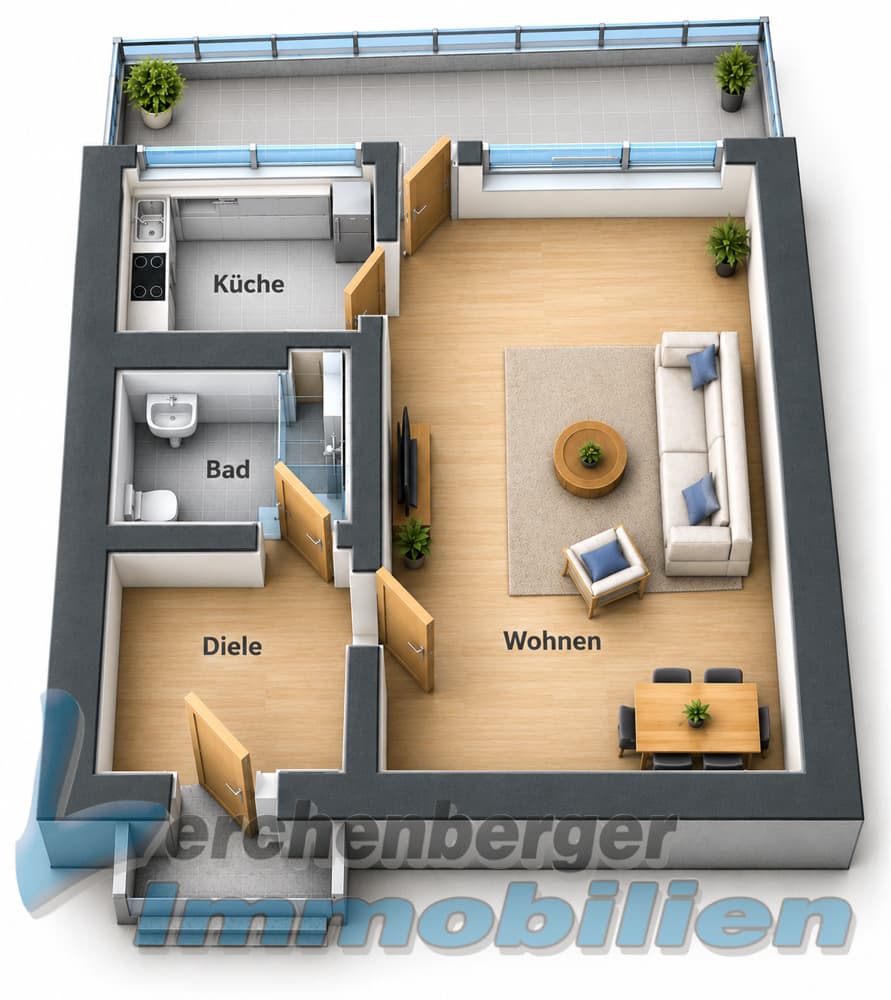Kapitalanlage: Dachgeschossappartement mit großem Balkon am Forstenrieder Park