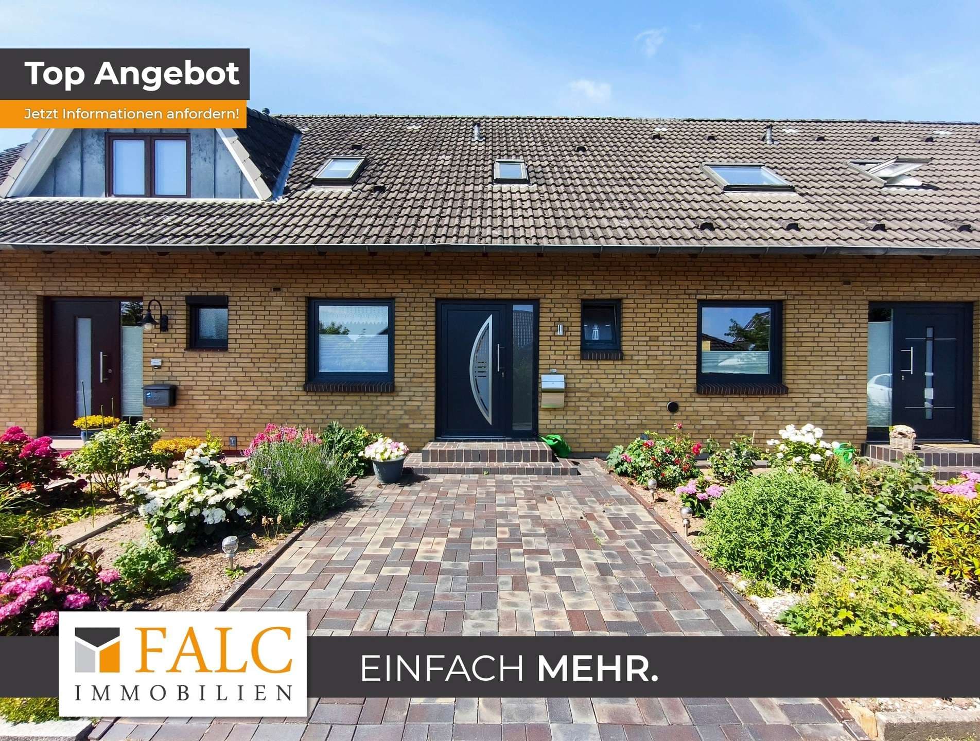 Eigennutzung oder Vermietung. Gepflegtes Reihenhaus mit Terrasse und Garten in Handewitt-Weding