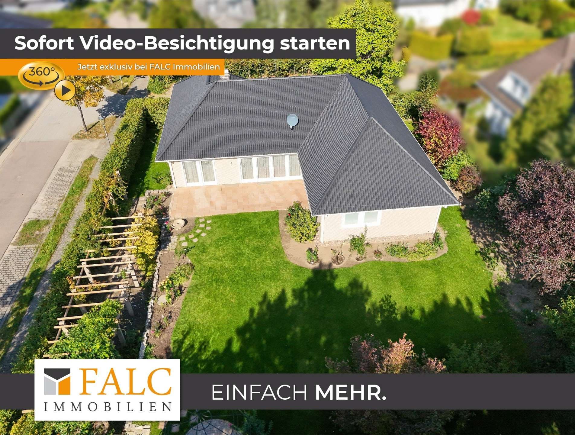 Großzügig auf einer Ebene: Gepflegter Bungalow mit grünem Garten in ruhiger Lage