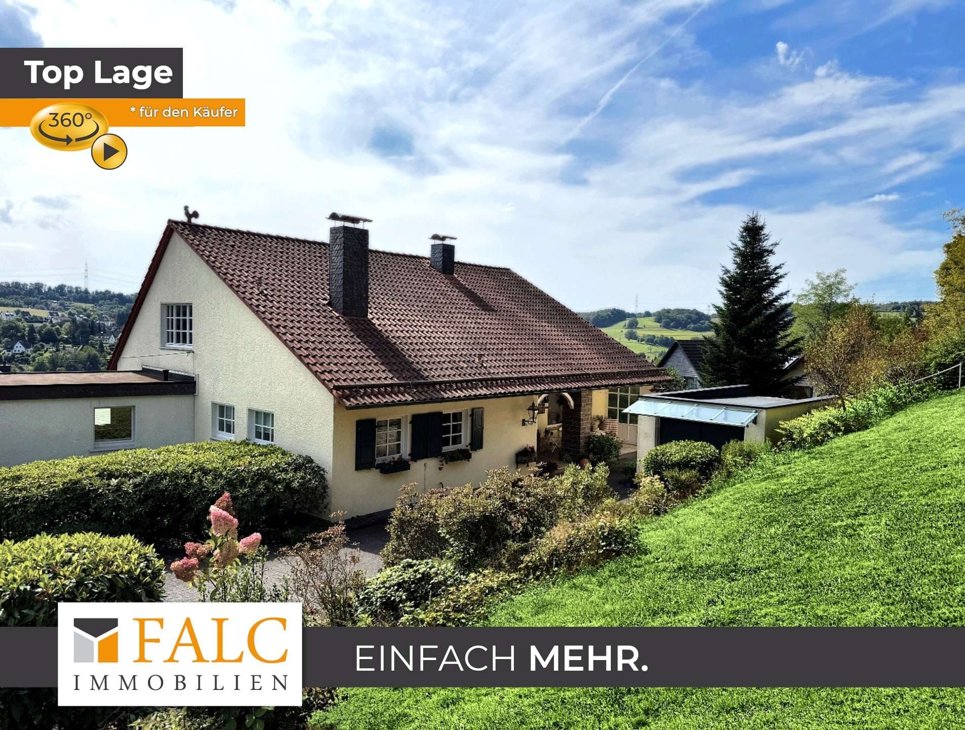Einfamilienhaus mit Aussicht in Toplage und umfangreicher Baureserve