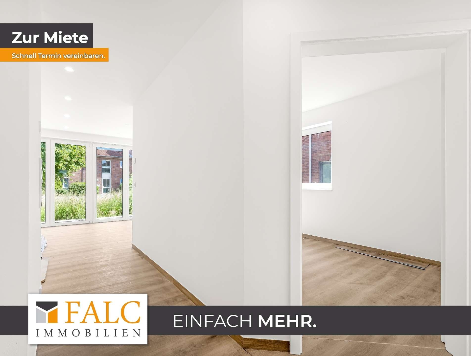 Neubau-Erstbezug Moderne 3-Zimmer-Erdgeschosswohnung mit Terrasse & Stellplatz - Emden-Borssum