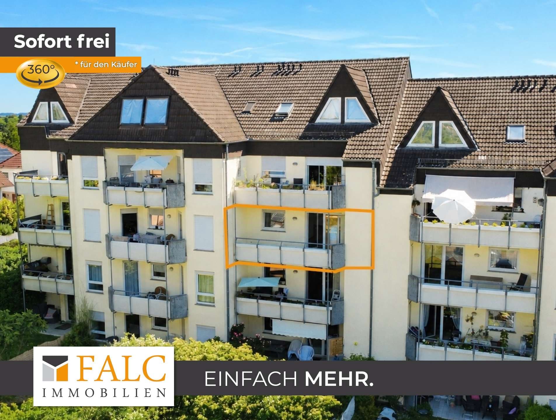 Top-geschnittene 3-Zimmer-Wohnung mit Balkon, 2 Stellplätze & Fernblick
