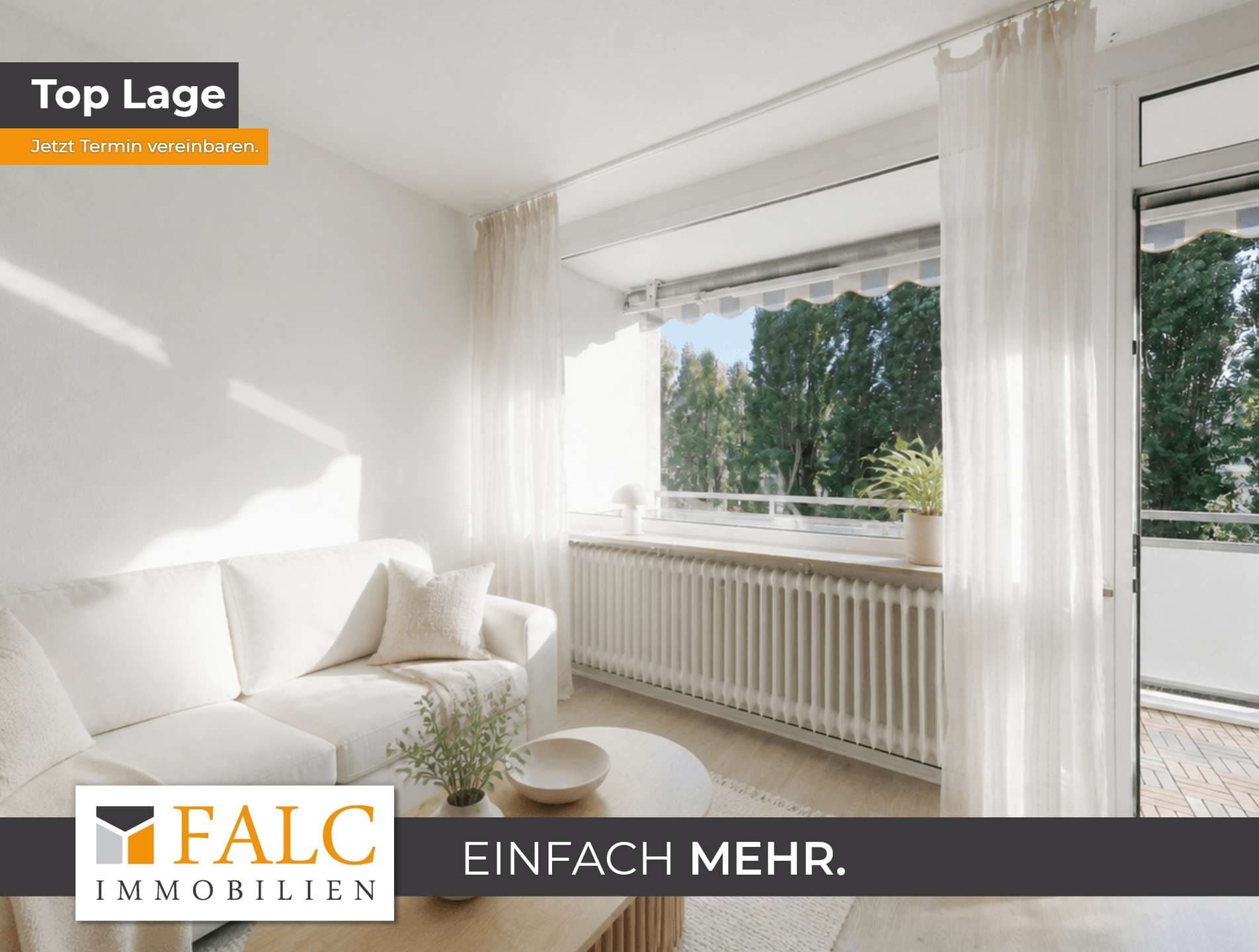 Helles 1-Zimmer-Apartment mit großem Südwestbalkon in Köln-Sülz – Erbbaurecht
