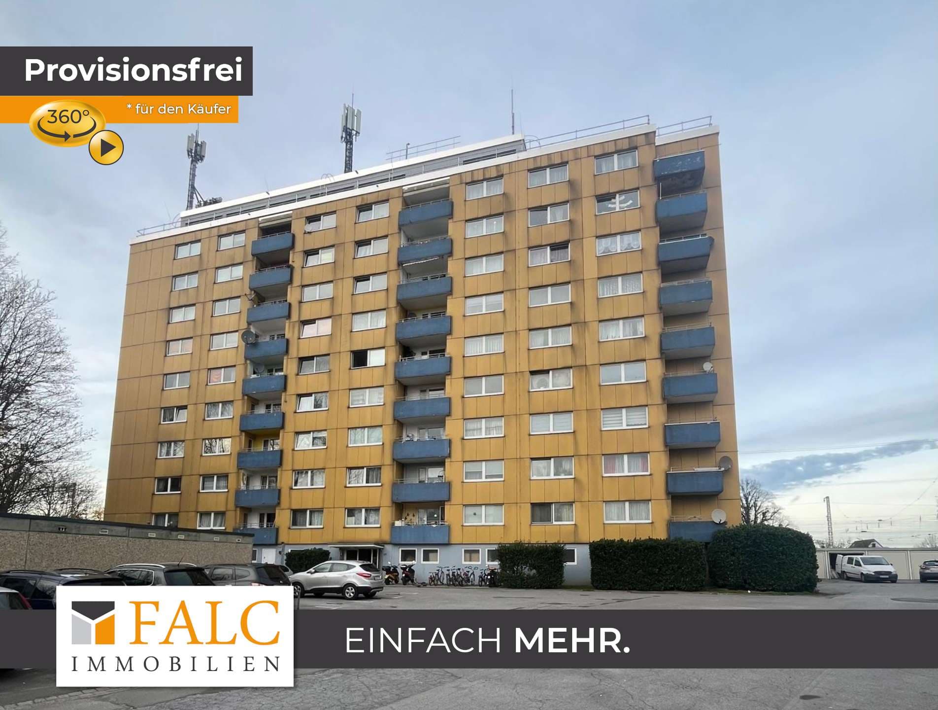 3-Zimmer Wohnung mit Balkon und Stellplatz - schnell 4,5% Rendite sichern!