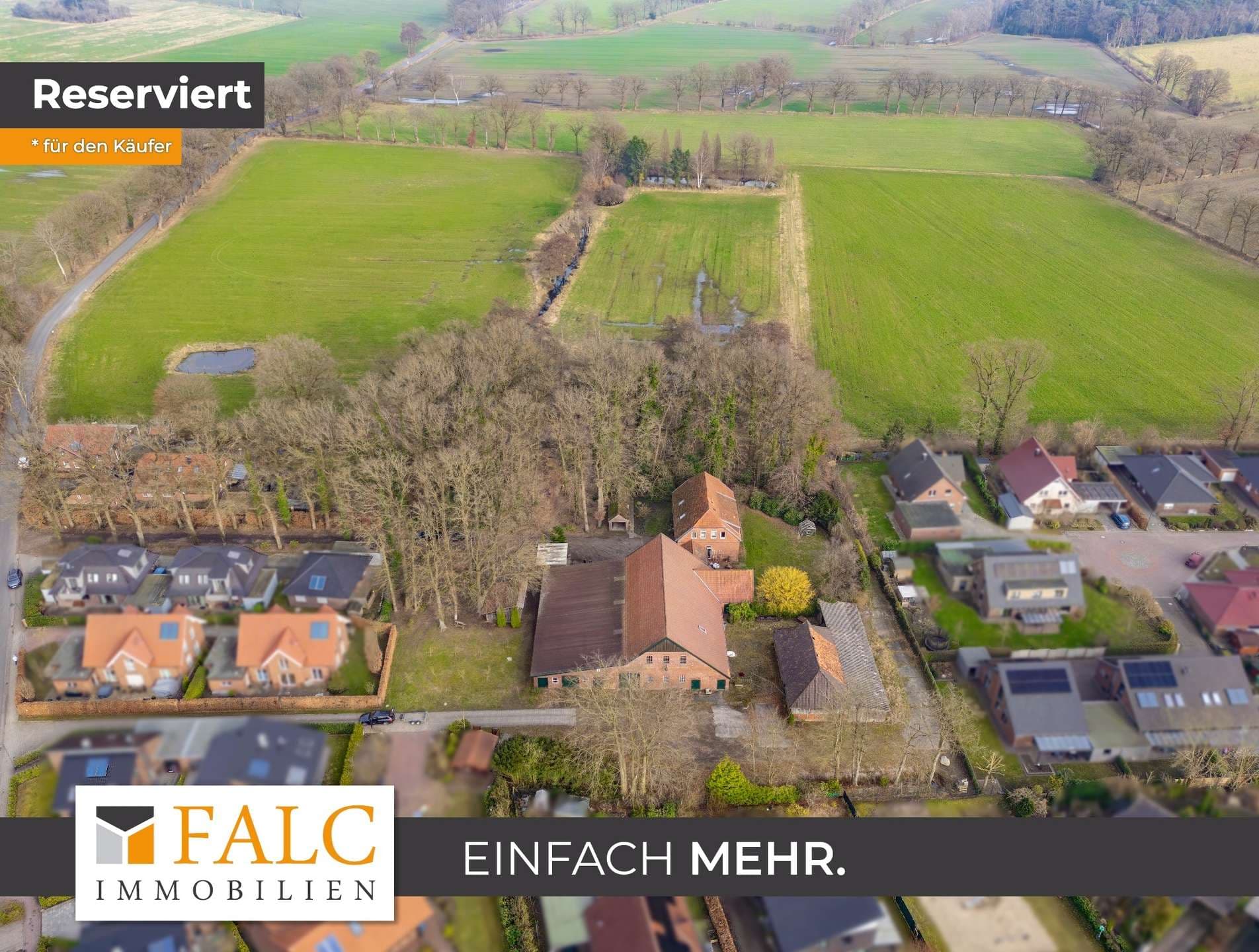 Reserviert - Resthof mit Scheune und über 10.000 m² Grundstück – attraktives Entwicklungspotenzial