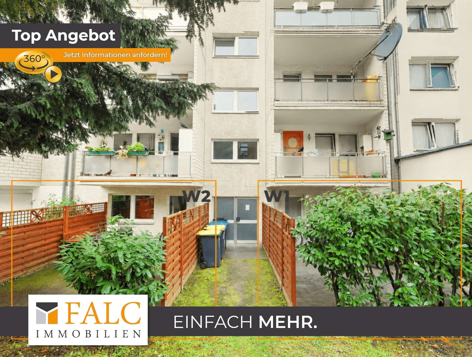 Zwei vermietete Apartments mit Terrasse und Garten