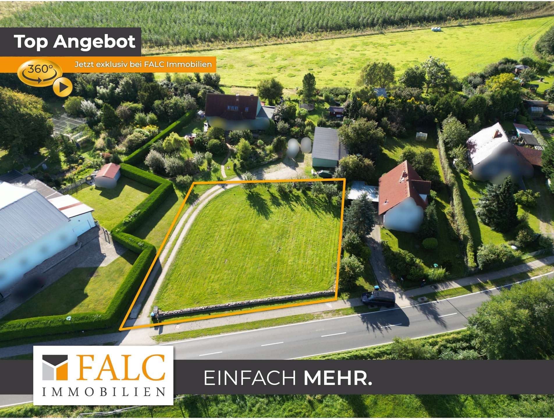 Baugrundstück mit genehmigten Bungalow-Projekt und Garage-Bauträgerfrei