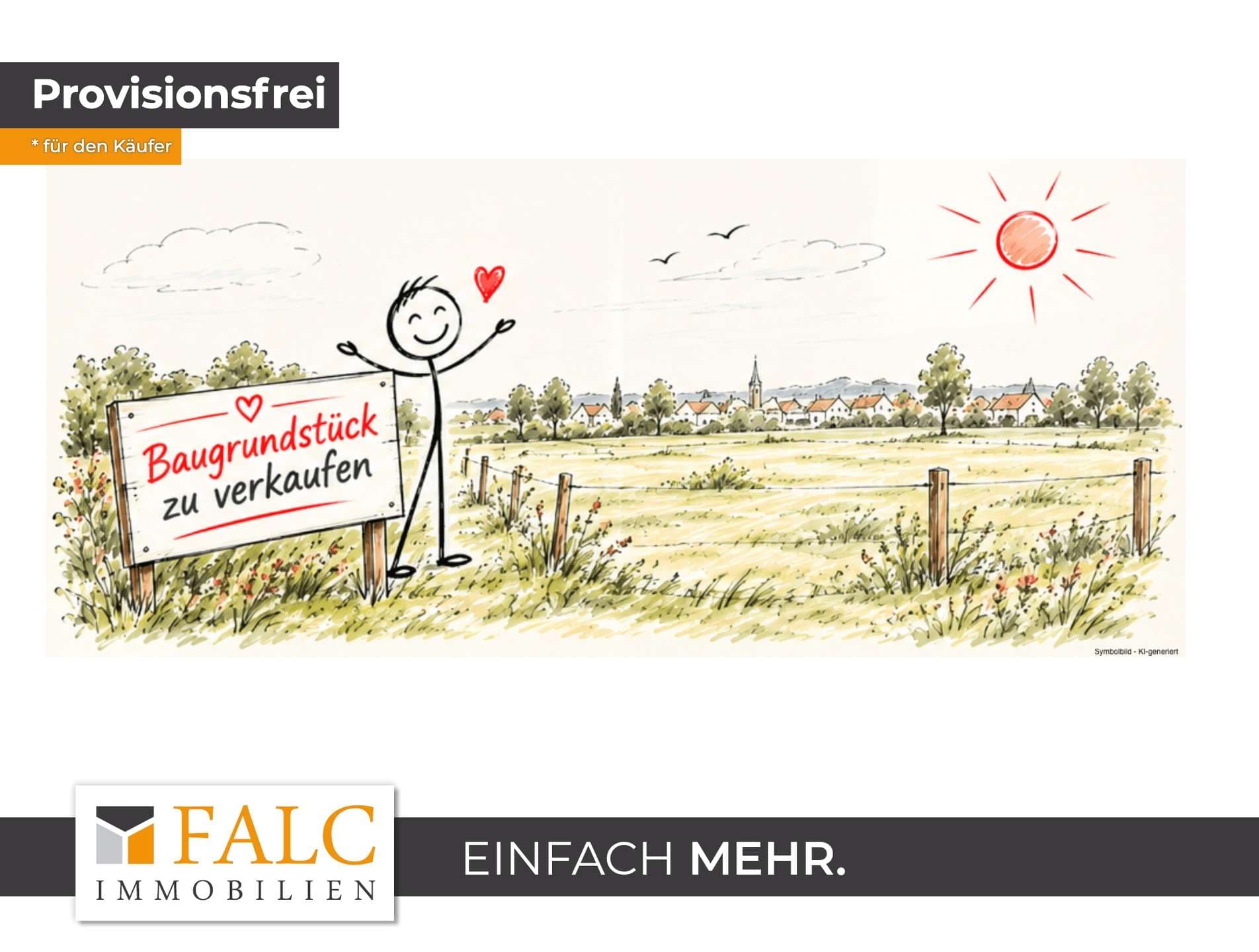 Provisions- und Bauträgerfreies Baugrundstück mit Südausrichtung und vielfältigen Möglichkeiten