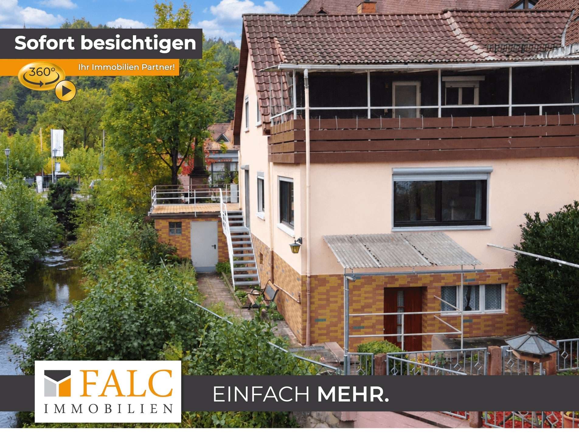 Charmantes Wohnhaus mit Garten, großzügigem Balkon, Terrasse und Garage in Neckargerach