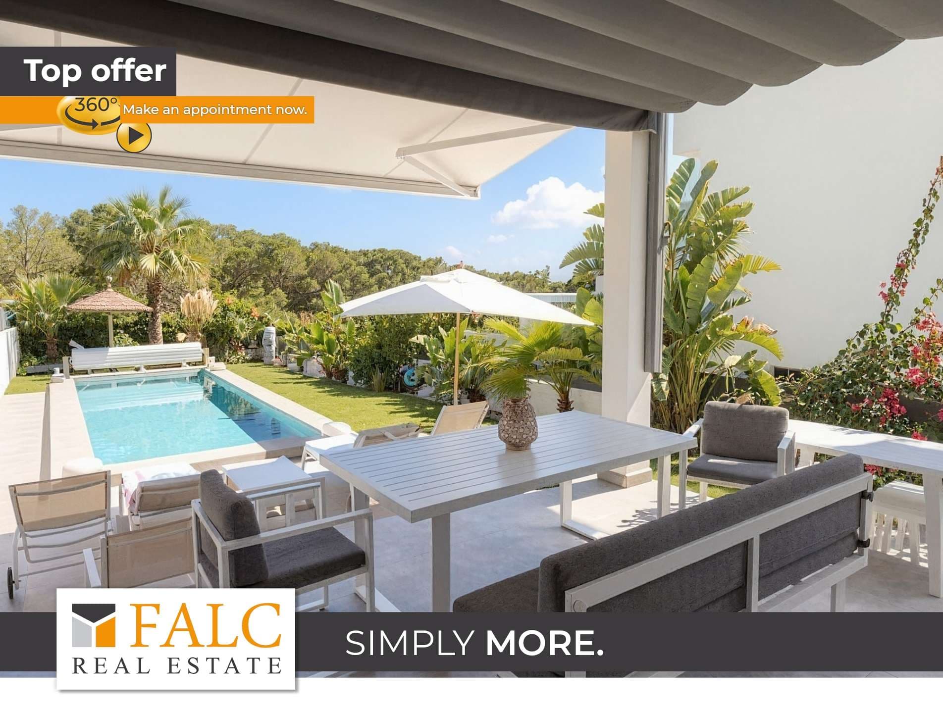 Mediterranes Wohnen mit Meerblick, Pool & großzügigen Terrassen