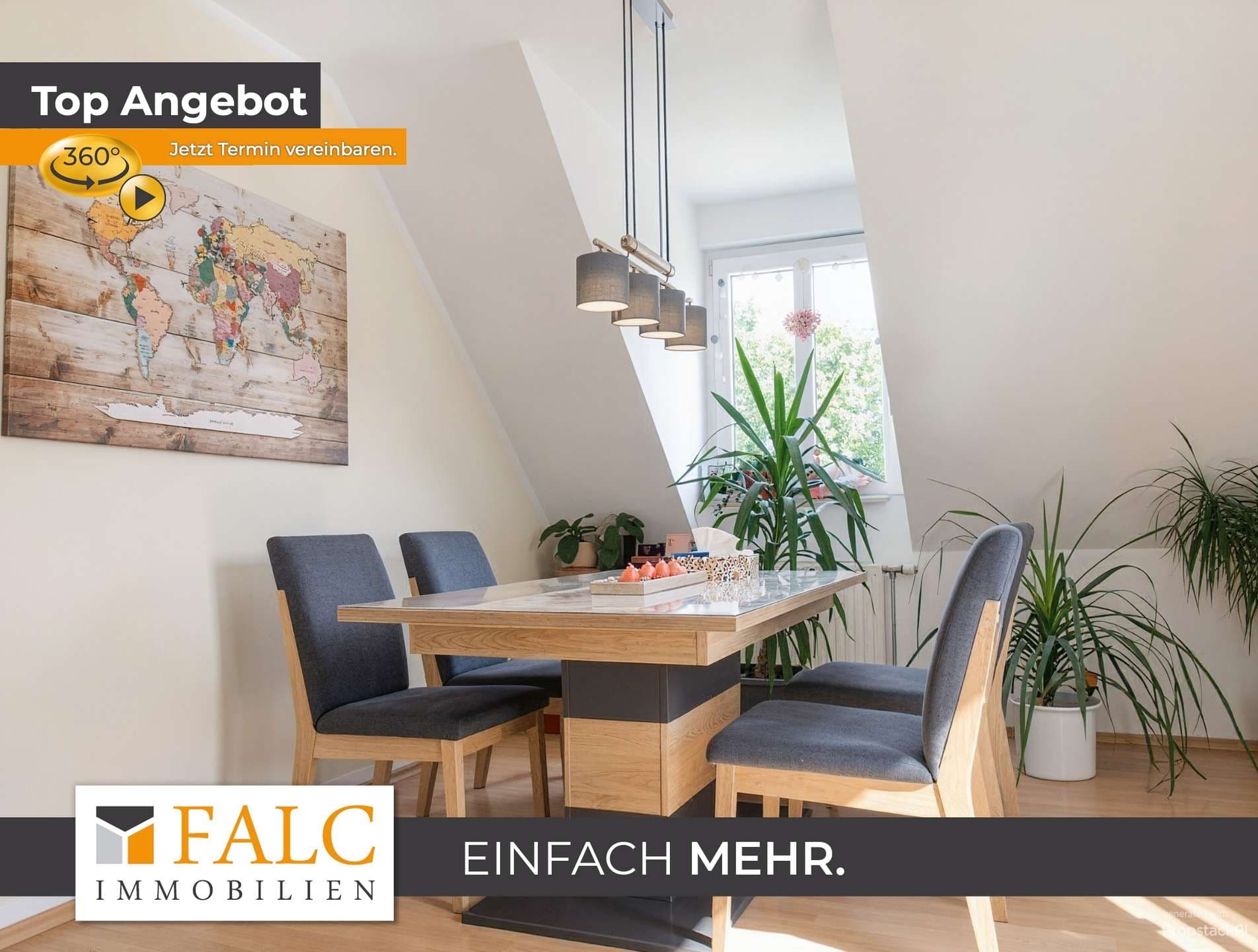 Einfach Mehr: Top gepflegte 3-Zimmer-Maisonetten-Wohnung, Balkon, TG. Ruhige Wohnlage in 93342 Saal.
