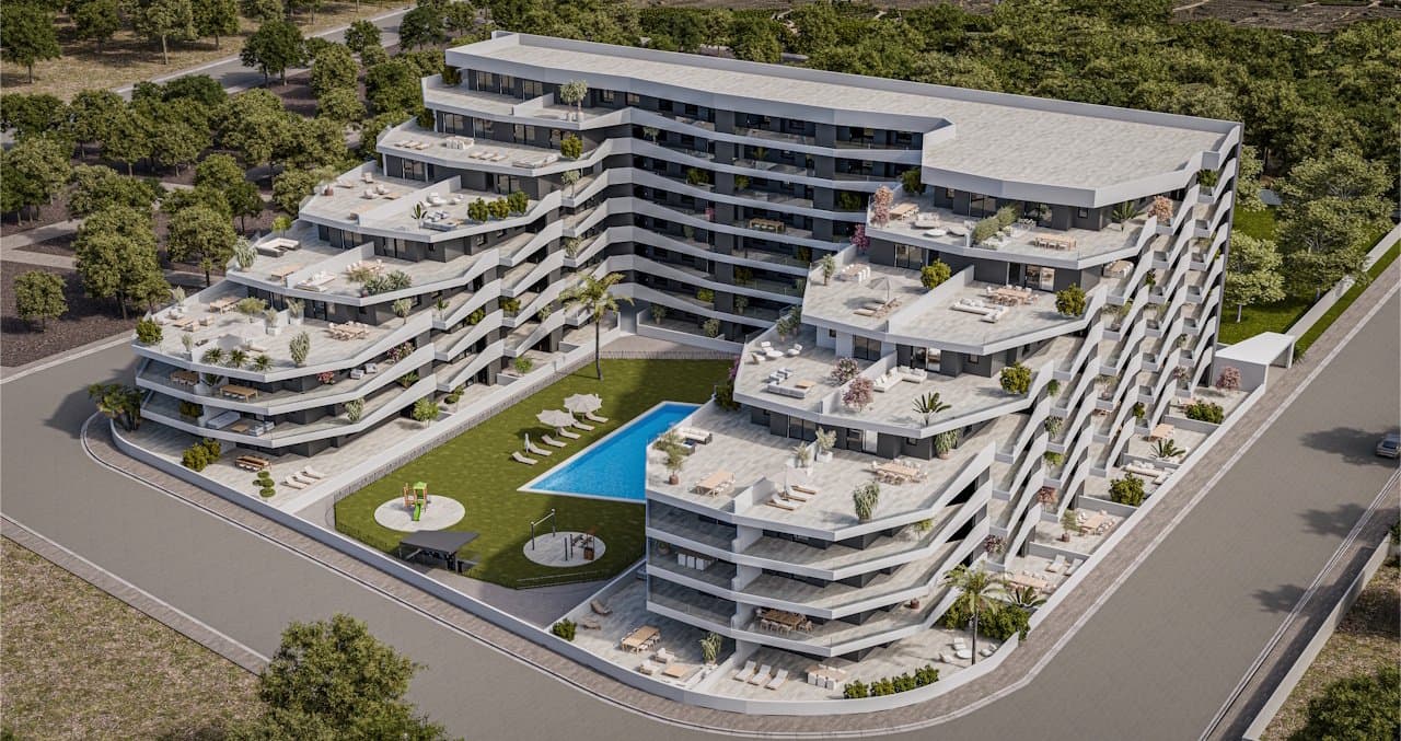 Moderne Wohnungen mit 3 Schlafzimmern, 2 Badezimmern, großer Terrasse, Tiefgaragenstellplatz und Gemeinschaftspool
