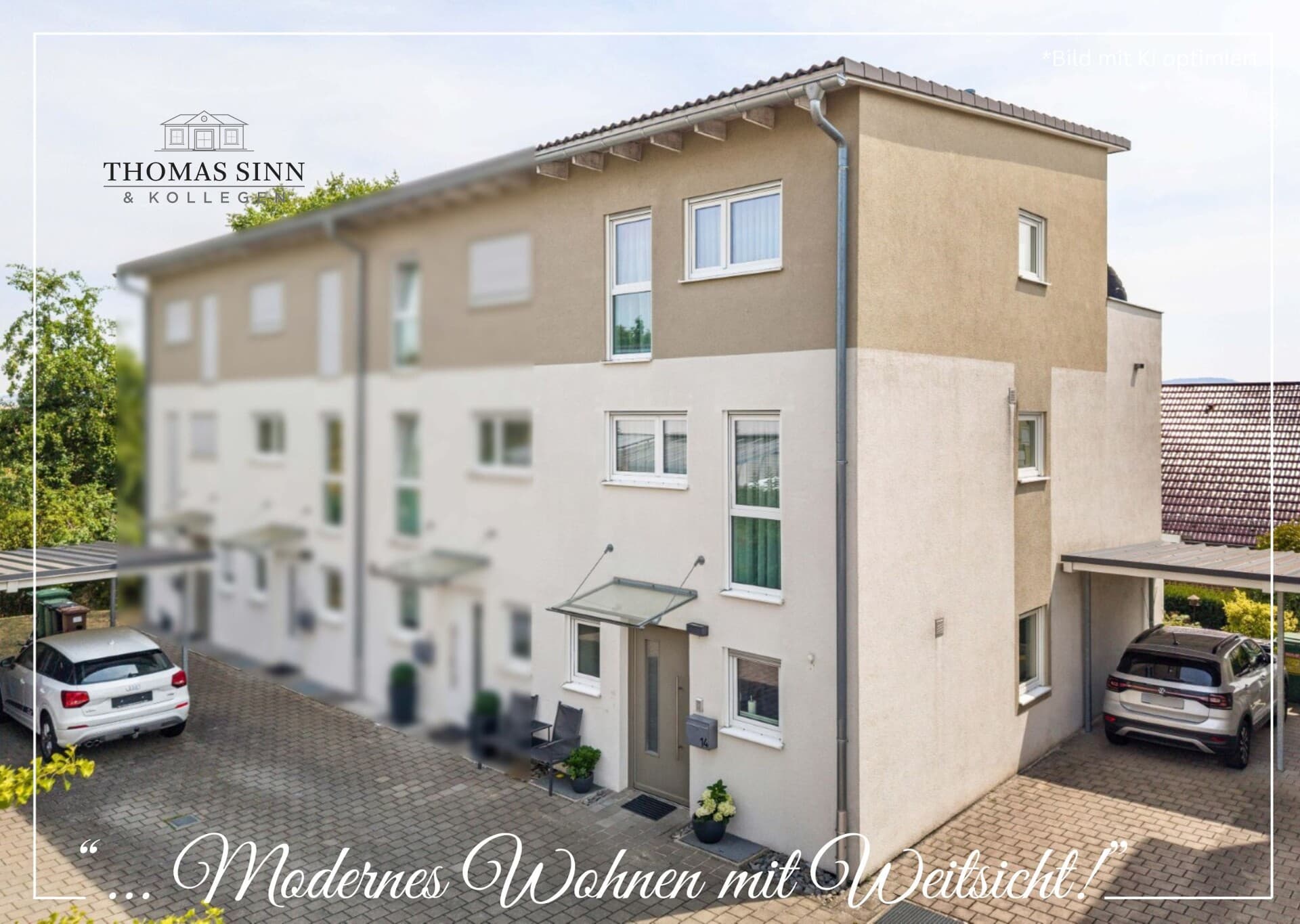 Gepflegtes Reiheneckhaus in beliebter Lage - 2 Carports - Garten - Dachterrasse - Aussicht inklusive
