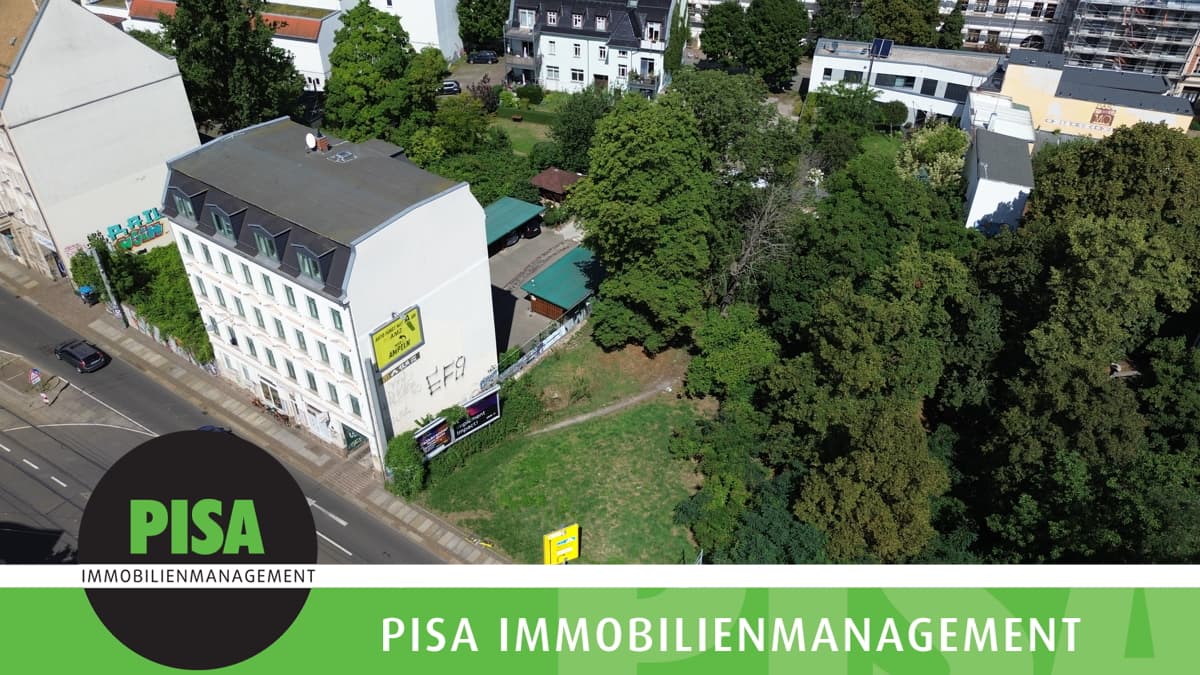 Kietzlage Lindenau, gut frequentiertes Grundstück gegenüber dem Westbad mit Parkblick