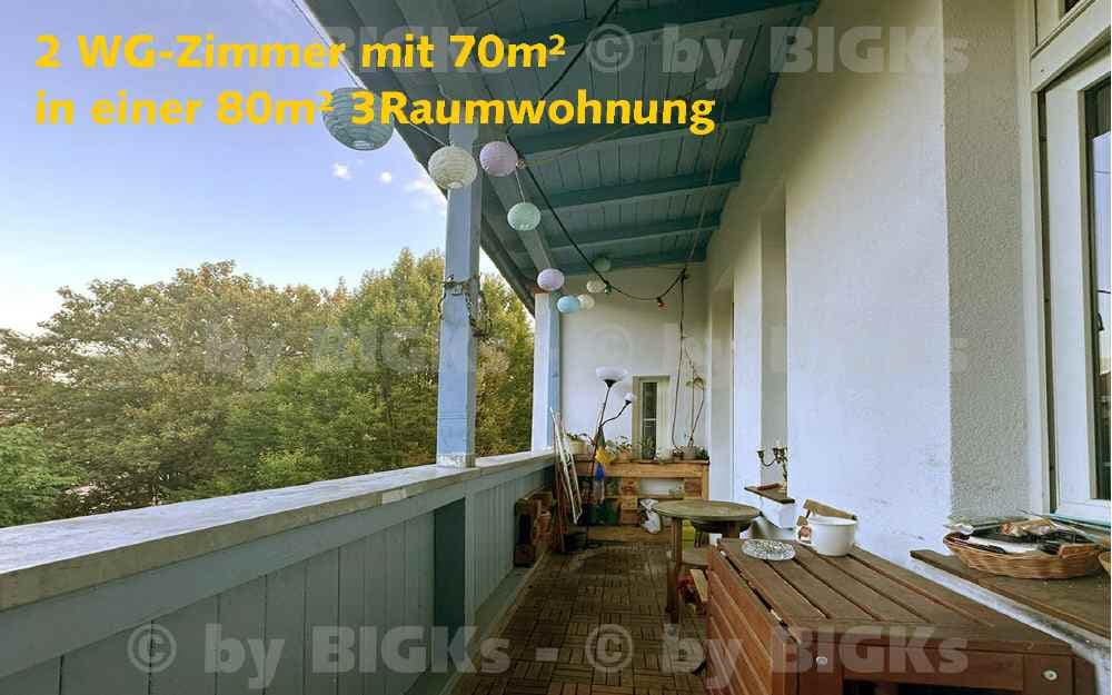 BIGKs - Leipzig: teilmöblierte 2 Zimmer in 3 Raumwohnung,sep.Küche,Bad mit Wanne,Balkon (;-)