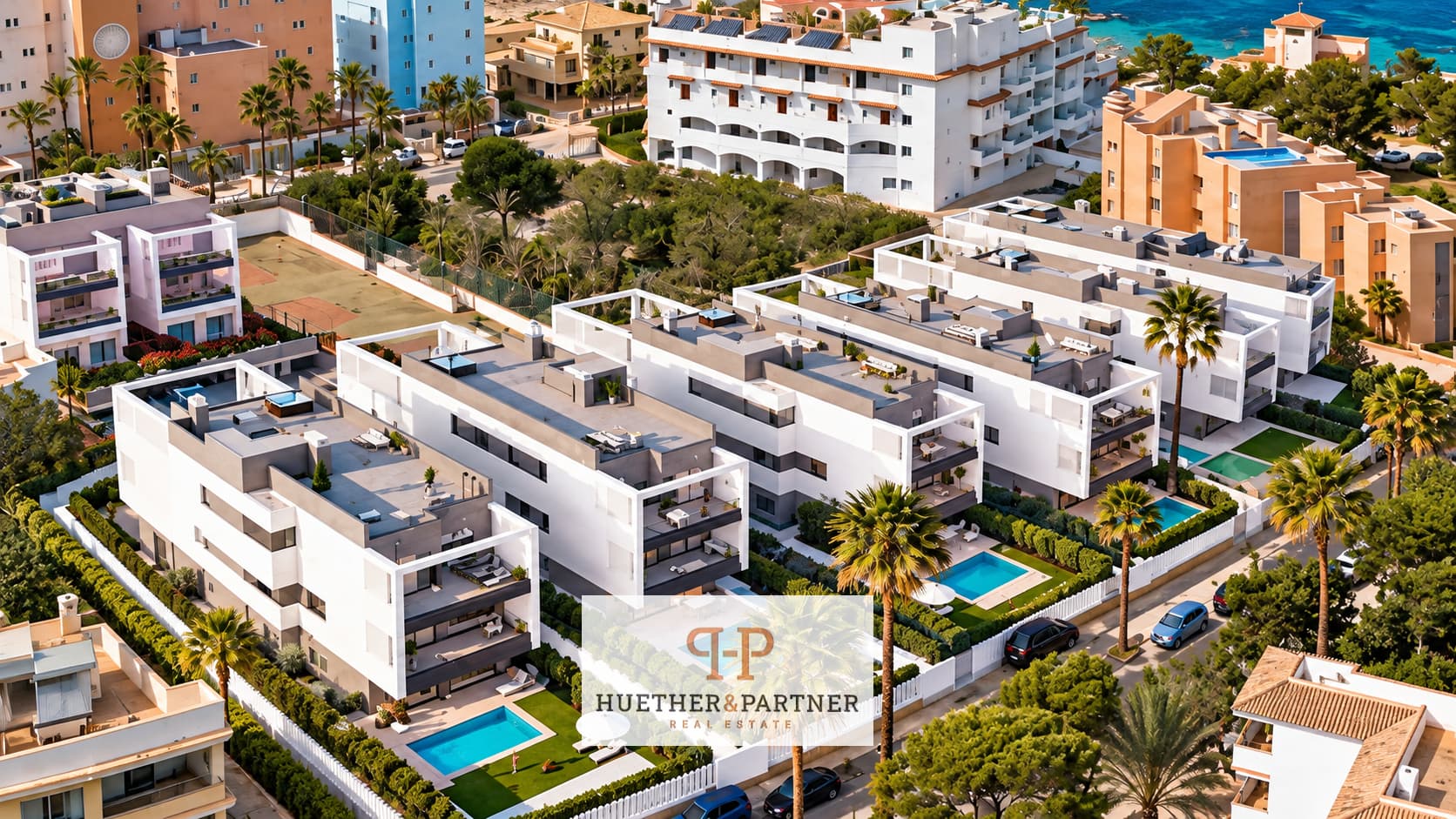 Penthouse in Colonia de Sant Jordi mit Dachterrasse und Meerblick