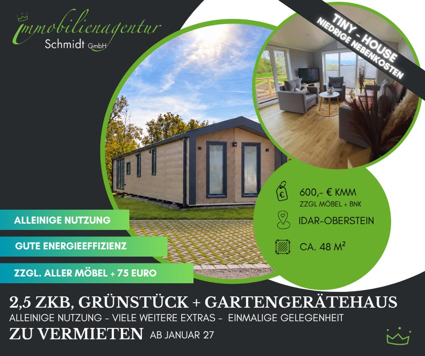 ***DAS TINY-House, ganz groß - in Idar-Oberstein, zu vermieten!***