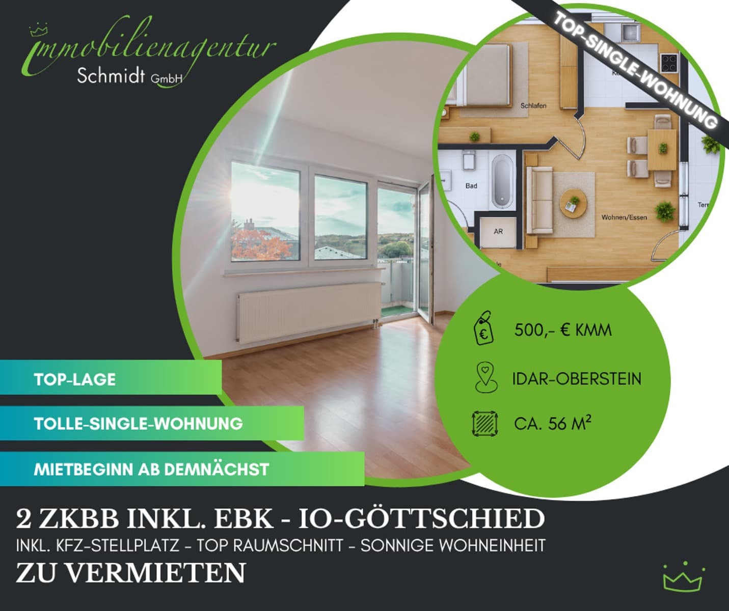 ***TOP-Single-Wohnung - 2ZKBB, Göttschied, frei ab demnächst!***