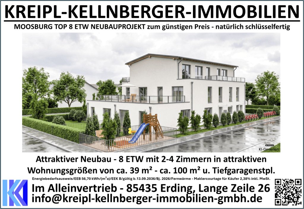 MOOSBURG a.d. Isar-4 Zi.Dachterr. Wohn. ca.145 m² W/NF KFW 55