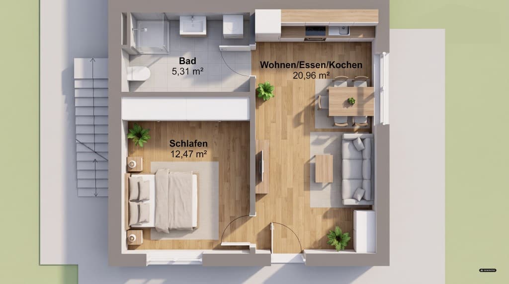 MOOSBURG a.d. Isar- EBZ-EG-2 Zi. ETW sehr ansprechendes Objekt KFW 55