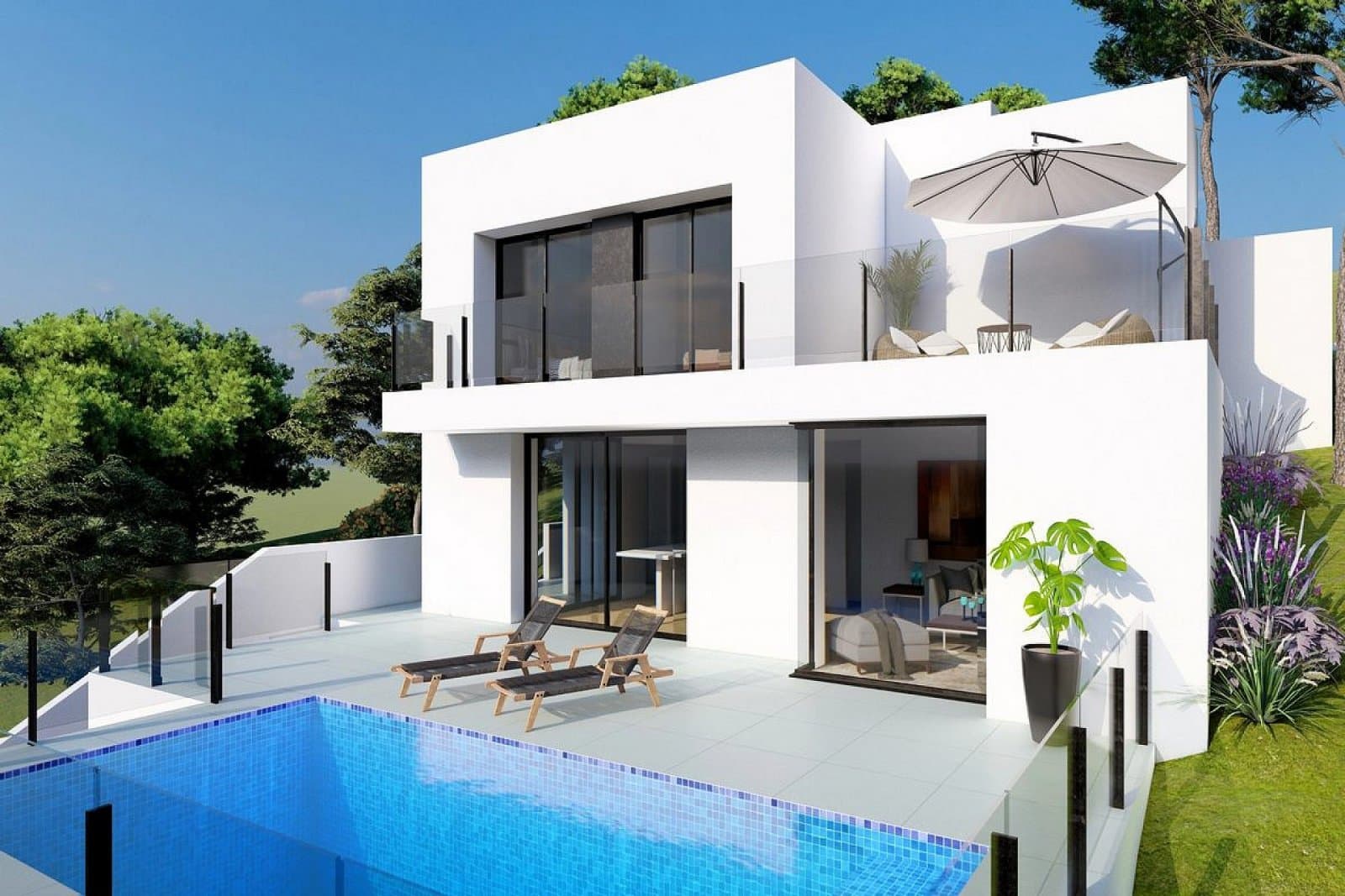 Freistehende Villa mit privatem Pool