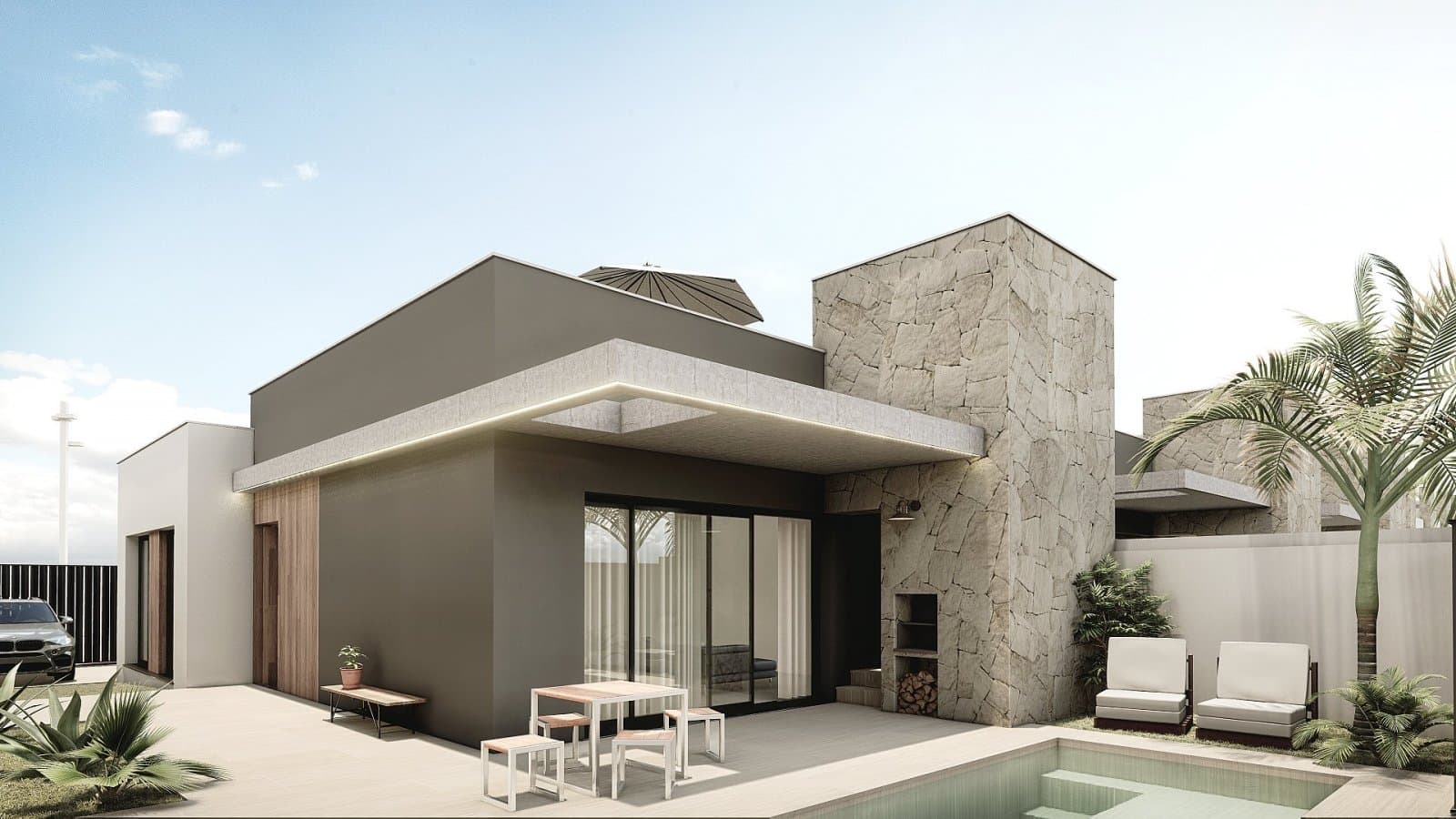 Moderne Villa mit Solarium und Privatpool