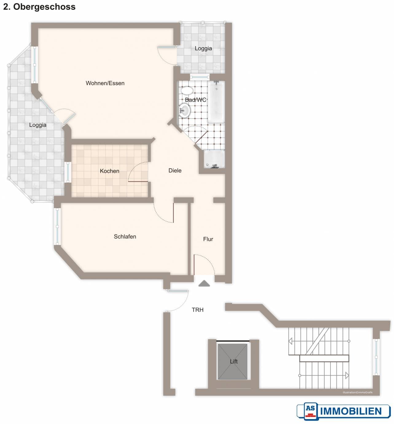 AS-Immobilien.com +++ hübsche, gepflegte Wohnung mit Einbauküche - mitten in der Stadt