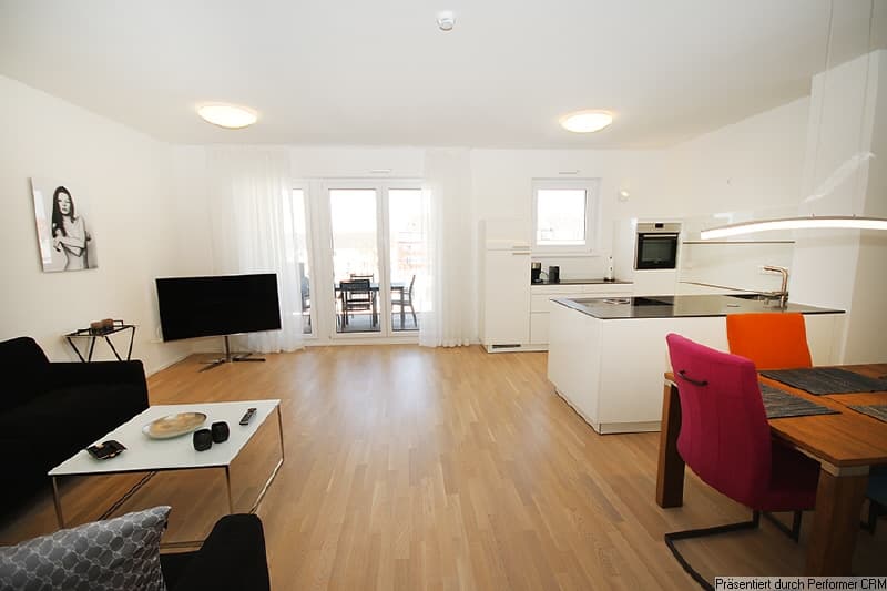 Top modern möblierte 3-Zimmer-Wohnung mit Balkon und Tiefgaragenstellplatz in attraktiver Wohnlage im "Le Flair"