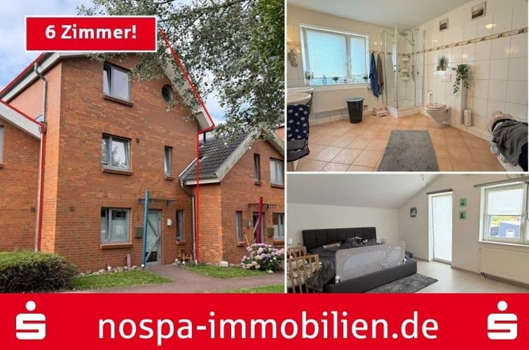 Großzügiges Reihenmittelhaus mit Carport und 6 Zimmern im beliebten Husum-Dreimühlen