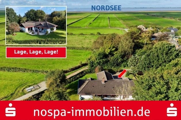 Bungalow mit TOP-Energiewert (A) in Premiumlage mit unverbautem Blick bis zum Außendeich!