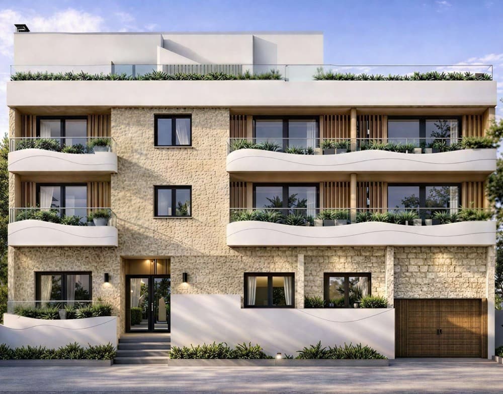 Wohnung 100m bis zum Meer mit Rooftop Pool