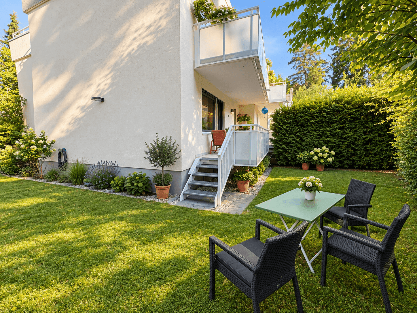 München-Solln: Attraktive 3-Zimmer-Wohnung mit zwei Balkonen und großzügigem Garten