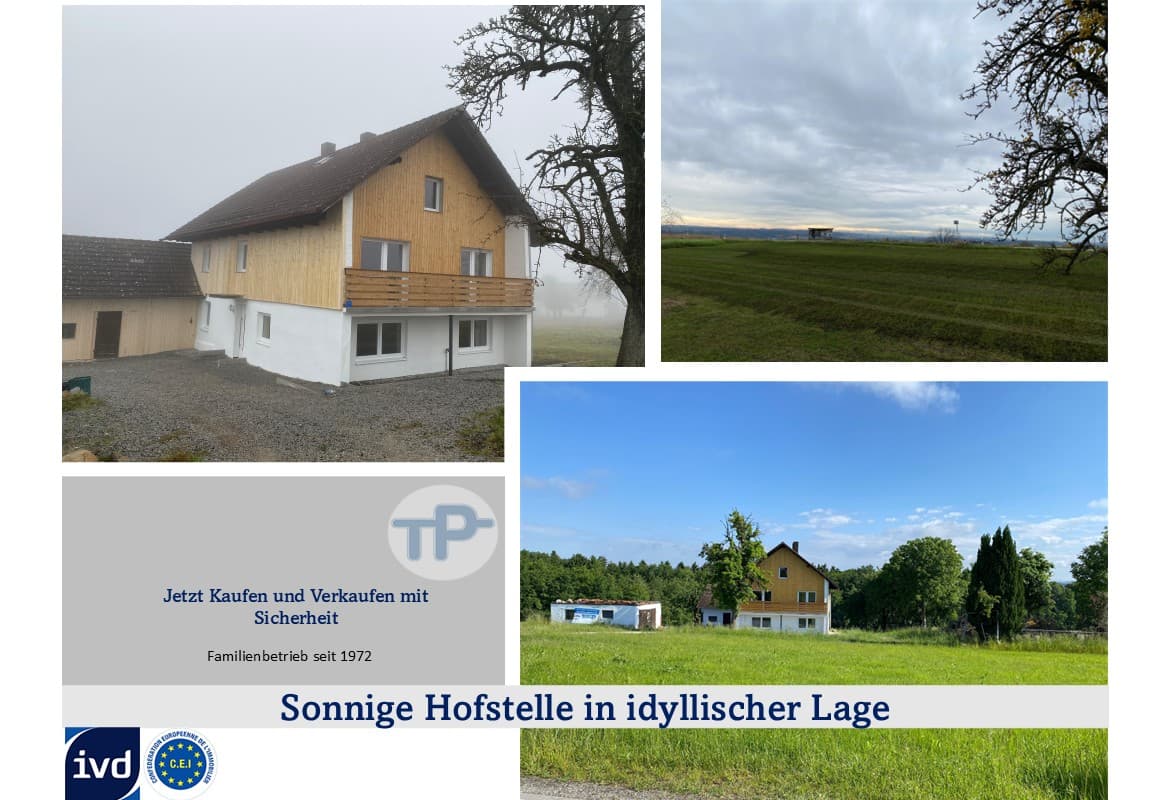 SONNIGE HOFSTELLE IN ALLEINLAGE MIT HERRLICHER
AUSSICHT