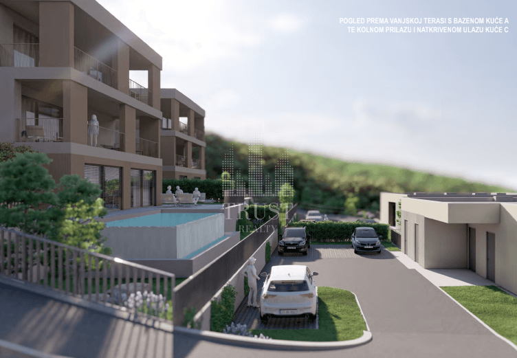 RIJEKA, KOSTRENA – Maisonette-Wohnung im Neubau mit Swimmingpool