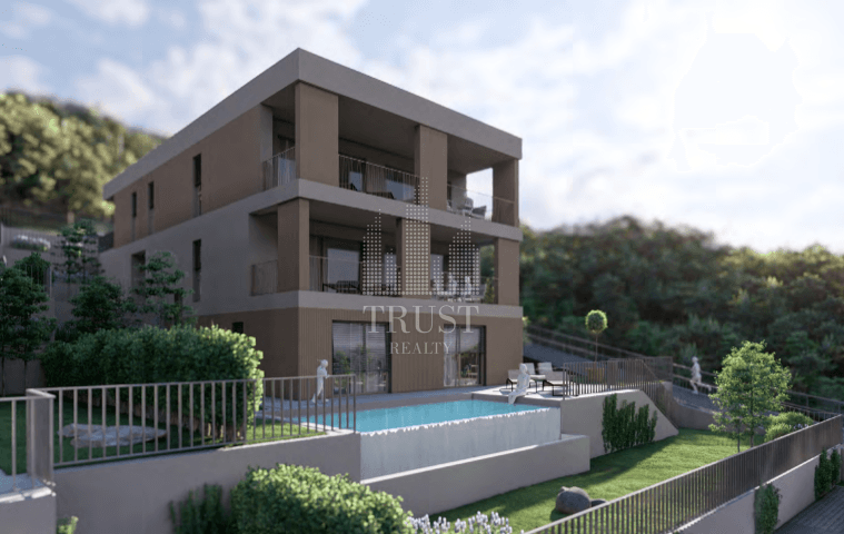 RIJEKA, KOSTRENA – Dreizimmerwohnung mit Panoramablick im Neubau