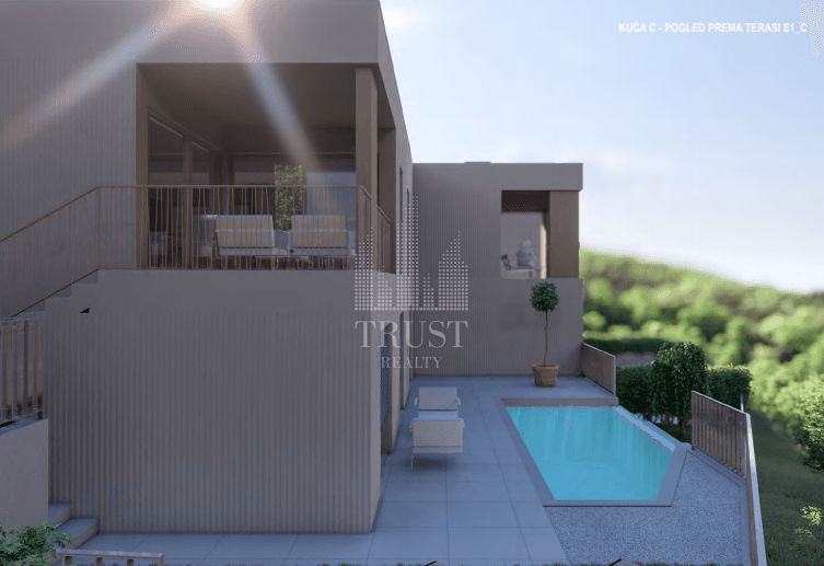 RIJEKA, KOSTRENA – Doppelhaushälfte mit Swimmingpool und privatem Garten