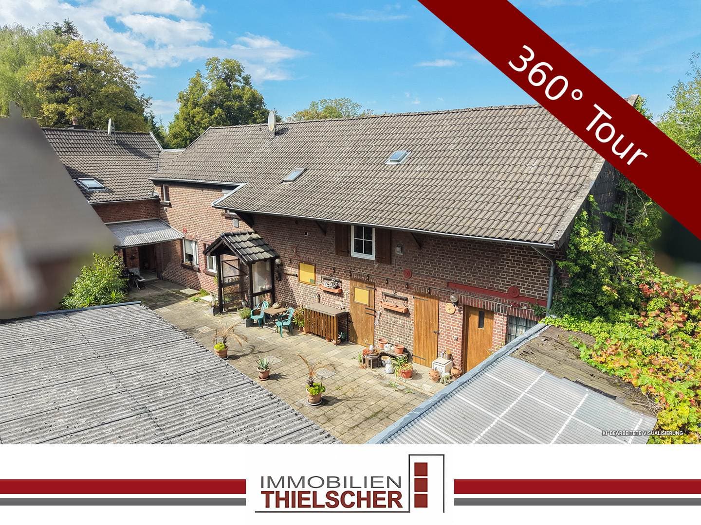 Außergewöhnliches Anwesen mit großem Garten, Innenhof & drei Garagen in Wegberg