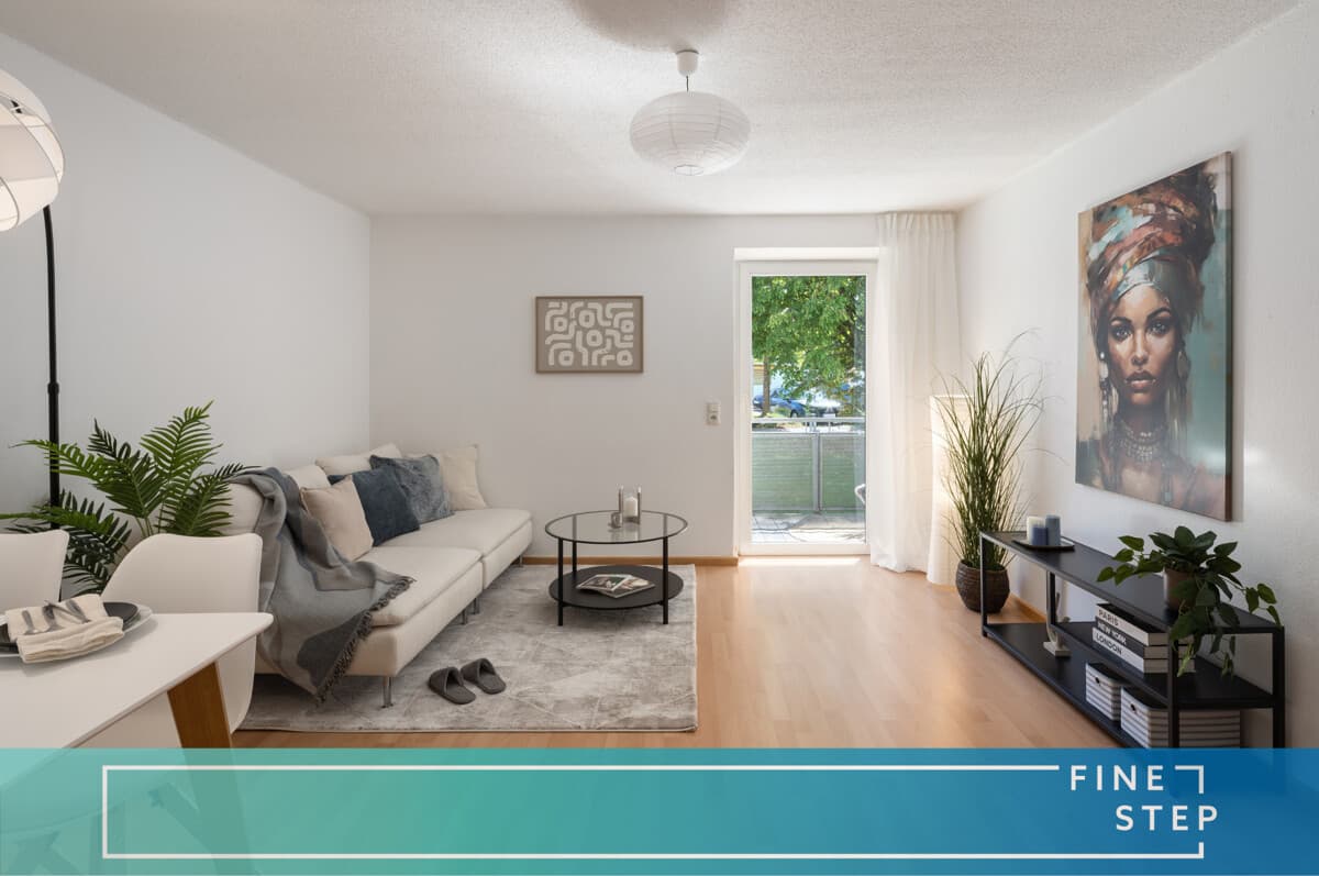 Helle 2-Zimmer-Wohnung mit Balkon - zentral in Traunreut und nahe Chiemsee