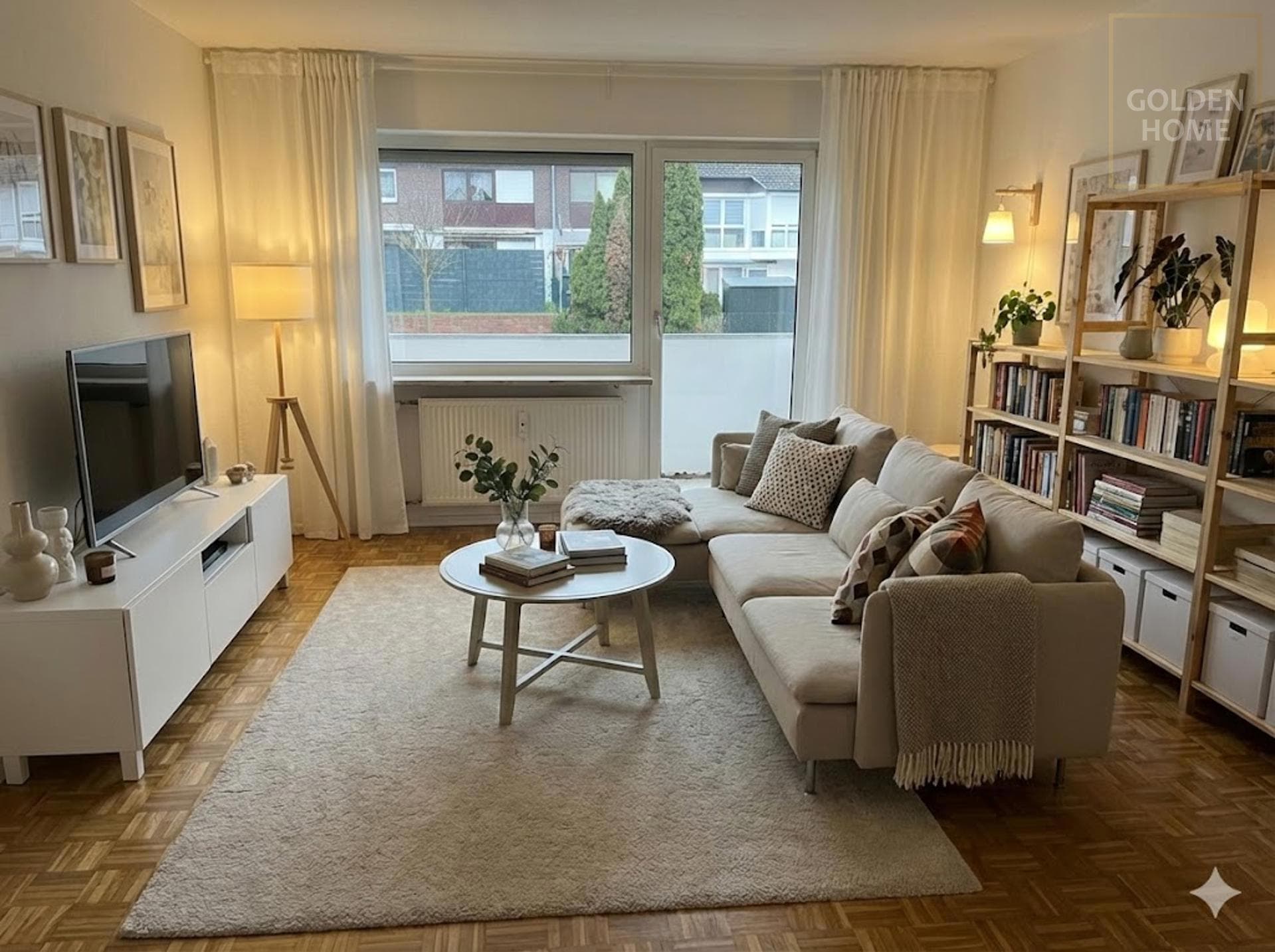 Helle 2-Zimmer-Wohnung mit Balkon und Gartenmitnutzung