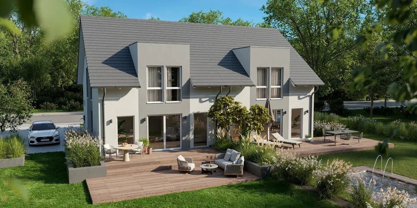 Herbstaktion- exclusive Doppelhaushälfte KFW 40 mit Keller und Grundstückspreis in Lechbruck am See