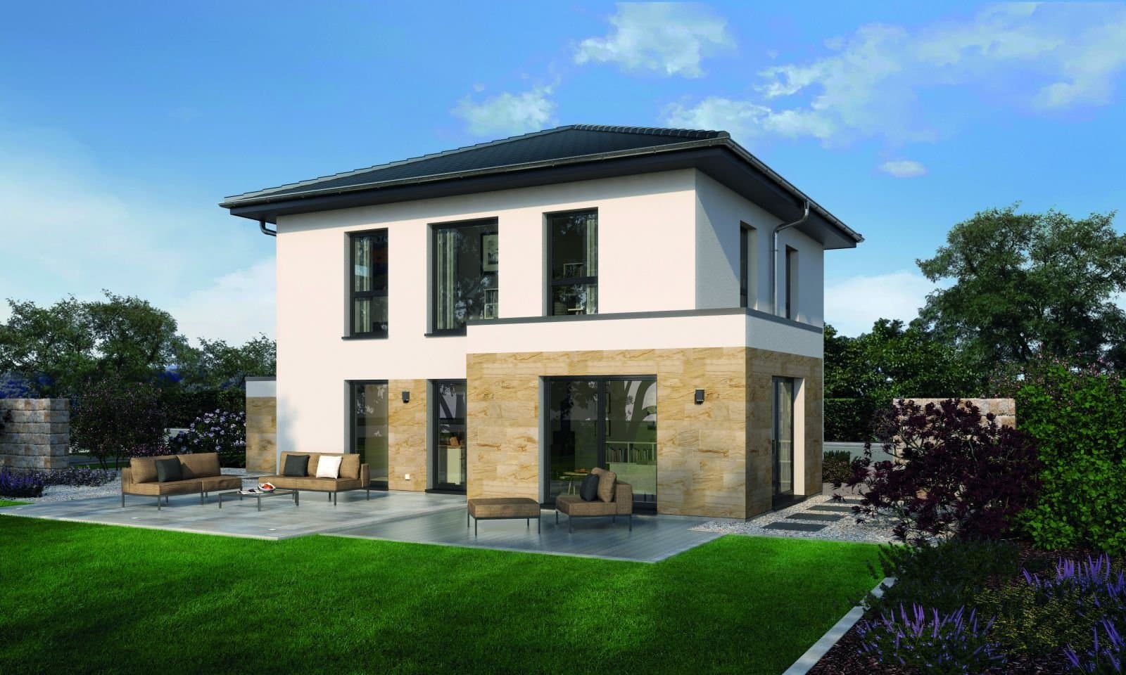 Ein Traumhaus im Bauhausstiel mit Grundstück
