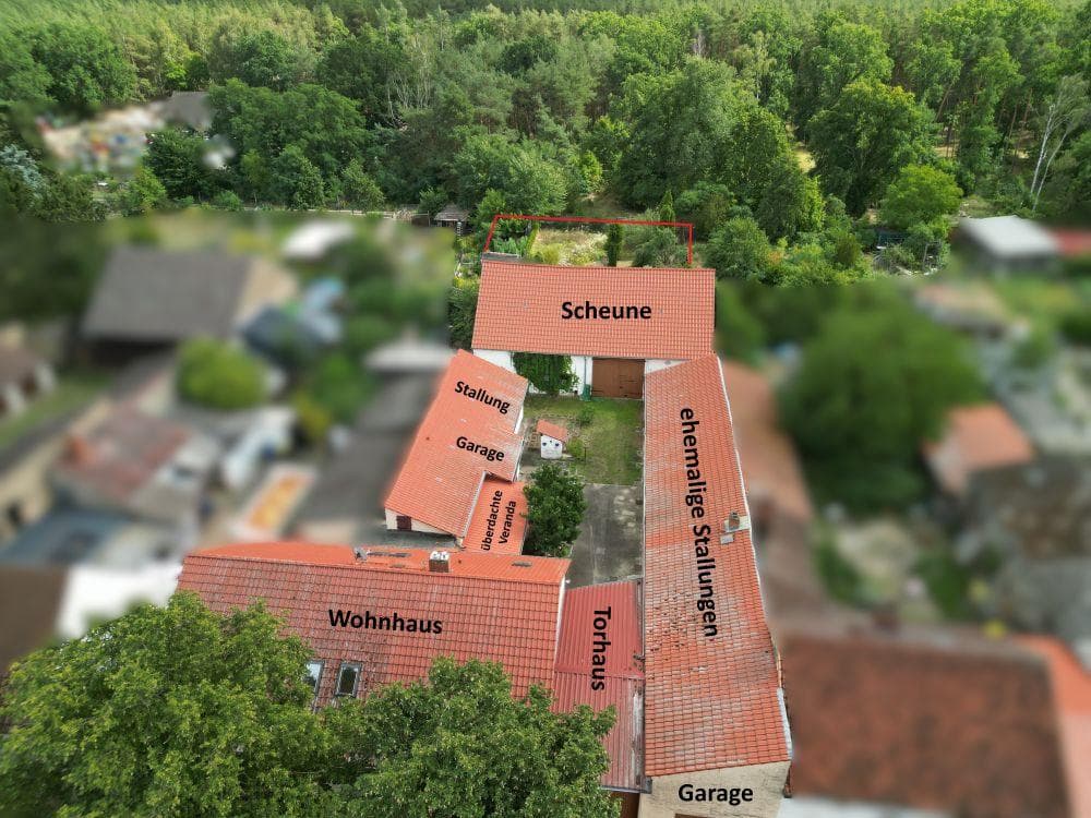 Vierseitenhof Fläming 227 m² Wohnfläche, Scheune, Stallungen, viel Platz für Hobby und Tierhaltung