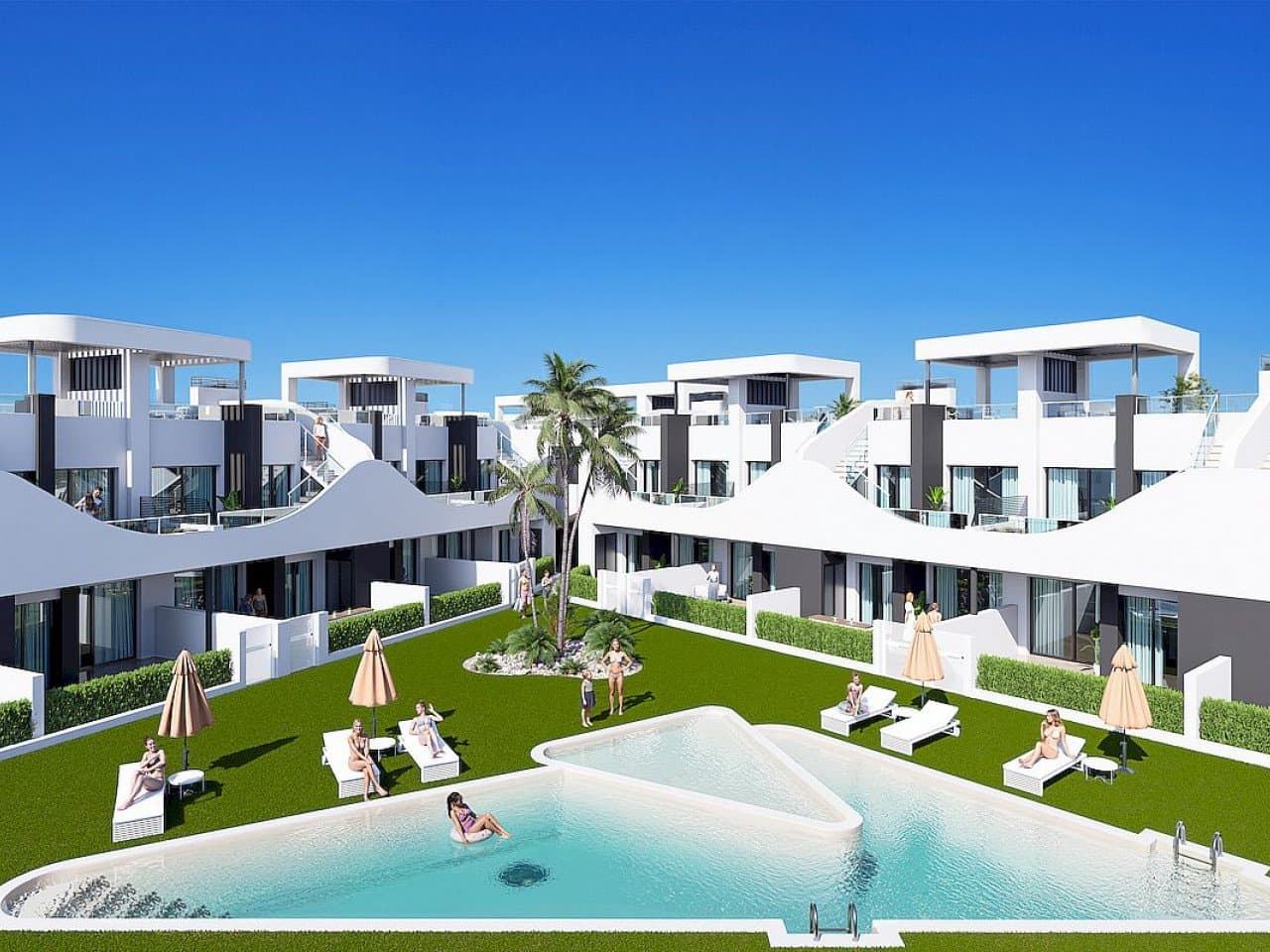 Neubau-Apartments in der Nähe von Stränden, Golfplätzen, Annehmlichkeiten
