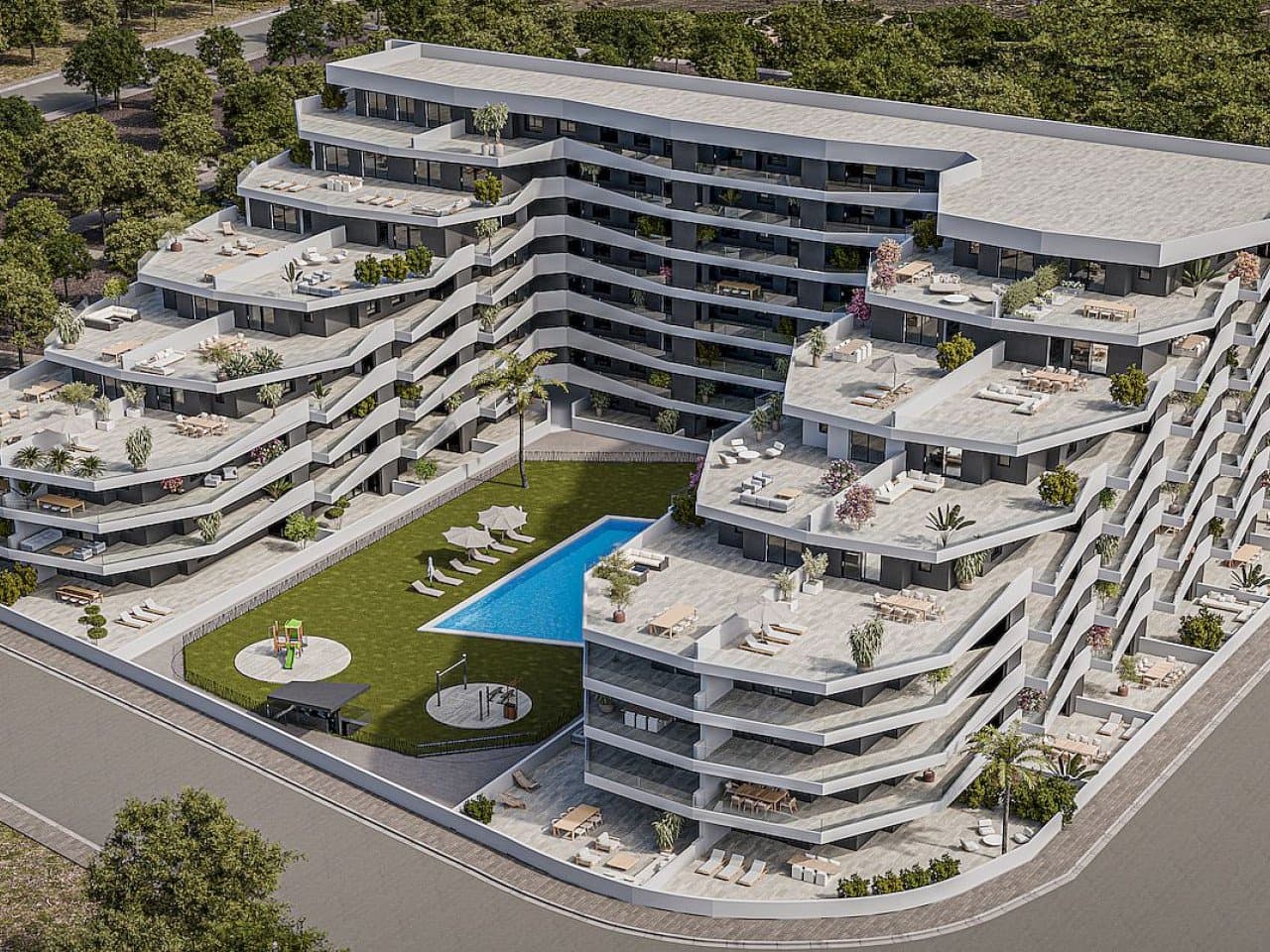Beeindruckende Neubau-Apartments mit großen Terrassen