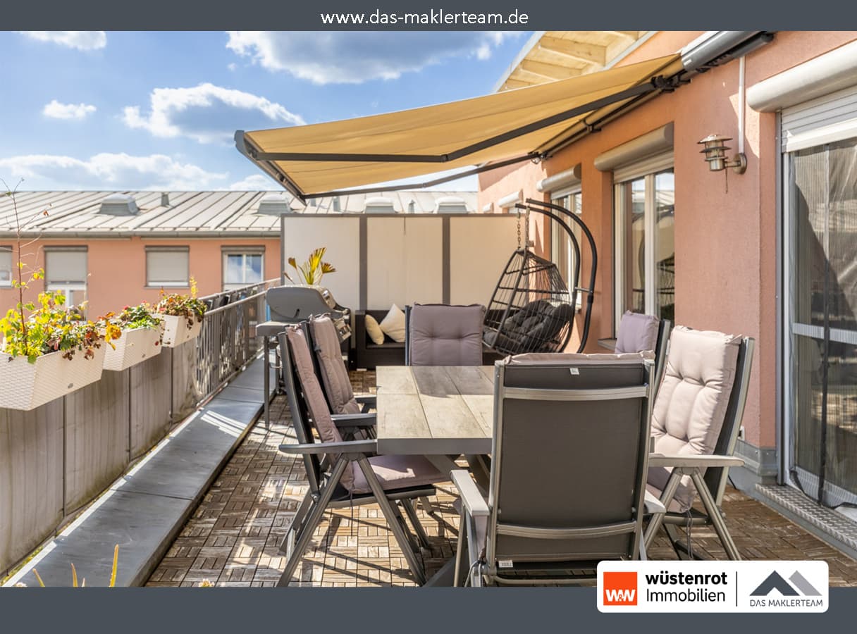 Sonne, Ruhe, Zuhause - Eine stilvolle Penthaus-Wohnung mit 50 m² Süd-Dachterrasse