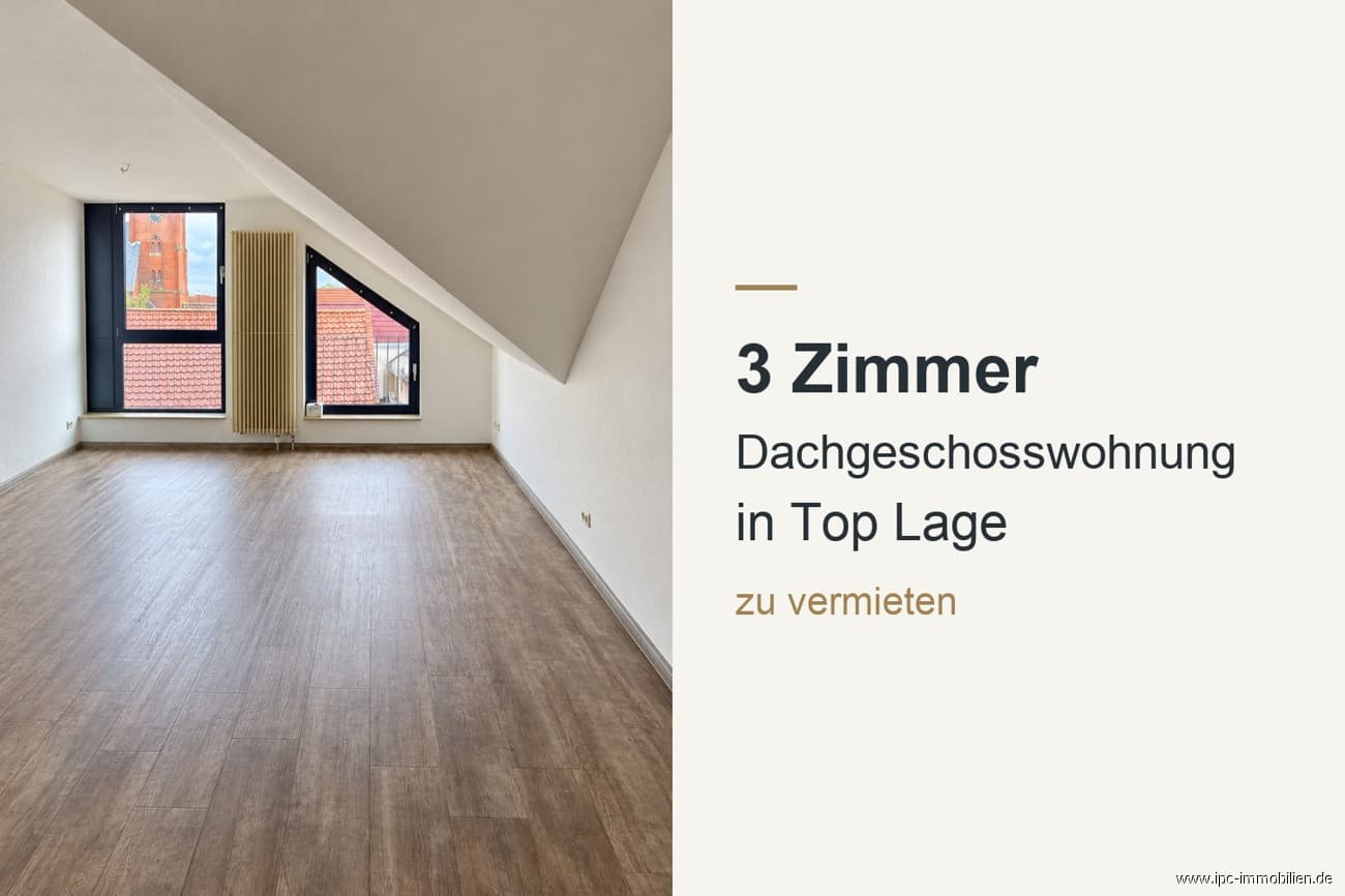 Tolle Dachgeschosswohnung in Citylage sucht freundliche Mieter.