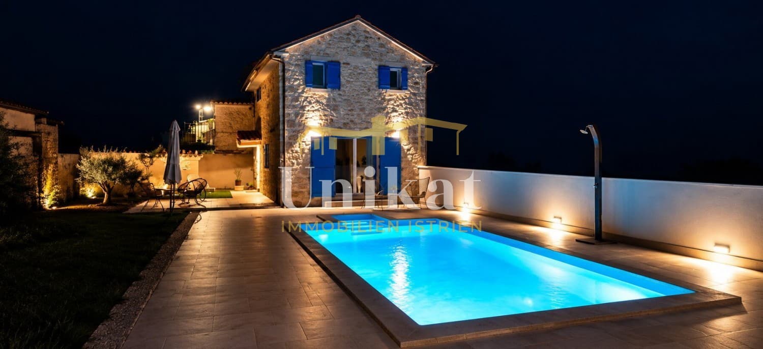 Renoviertes Steinhaus mit Pool - in der Nähe von Vižinada