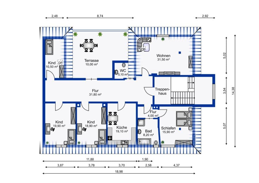 Provisionsfrei* 5 - Raum - Wohnung mit priv. Garten