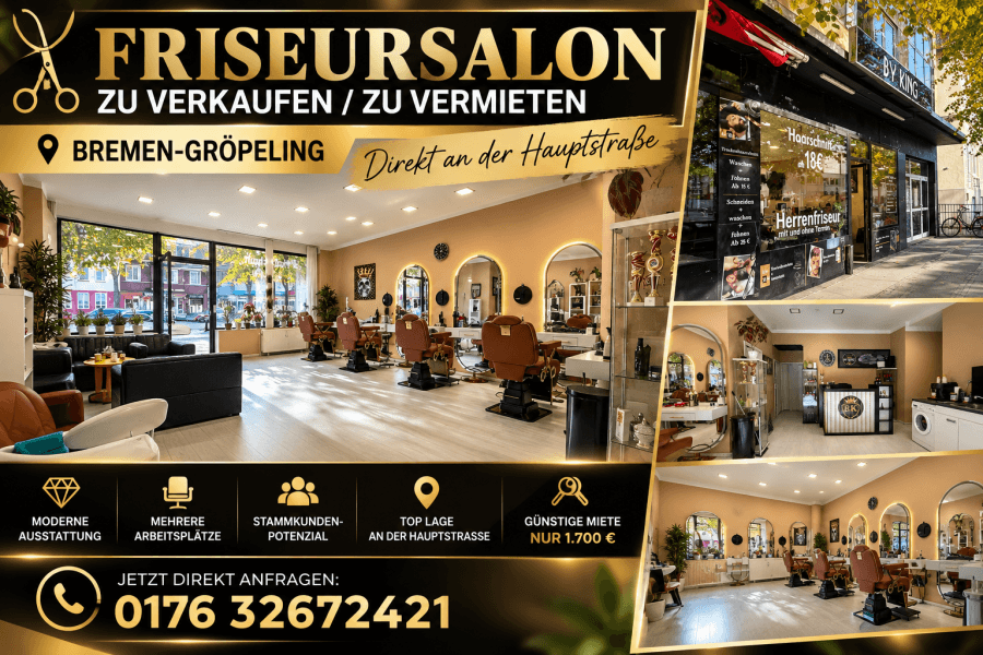 Friseur abzugeben! Etablierter Standort in Bremen!